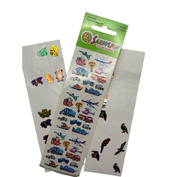 Vintage Sandylion Sticker Designs Prismatic Sticker Sheets Set - Picture 2 of 2